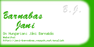 barnabas jani business card