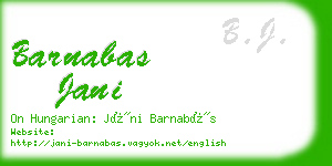 barnabas jani business card